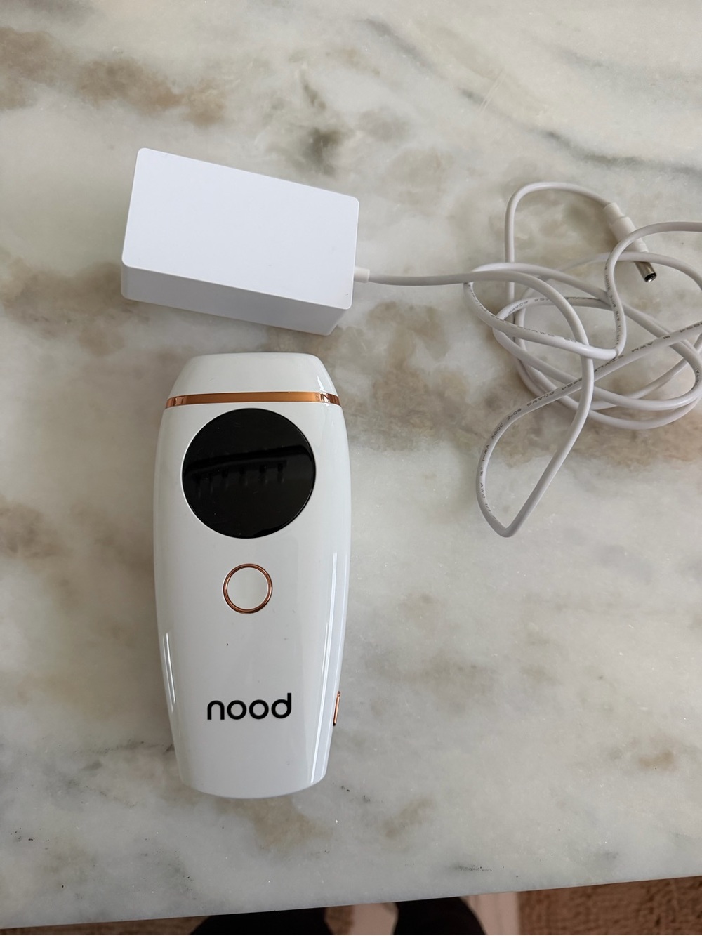 nood White & Rose Gold Corded Hair Removal Device